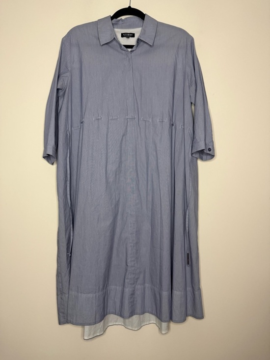 Attesa Dresses & Skirts - ATTESA Made in Italy Maternity Preppy Classic Poplin Adjustable Swing Midi Dress